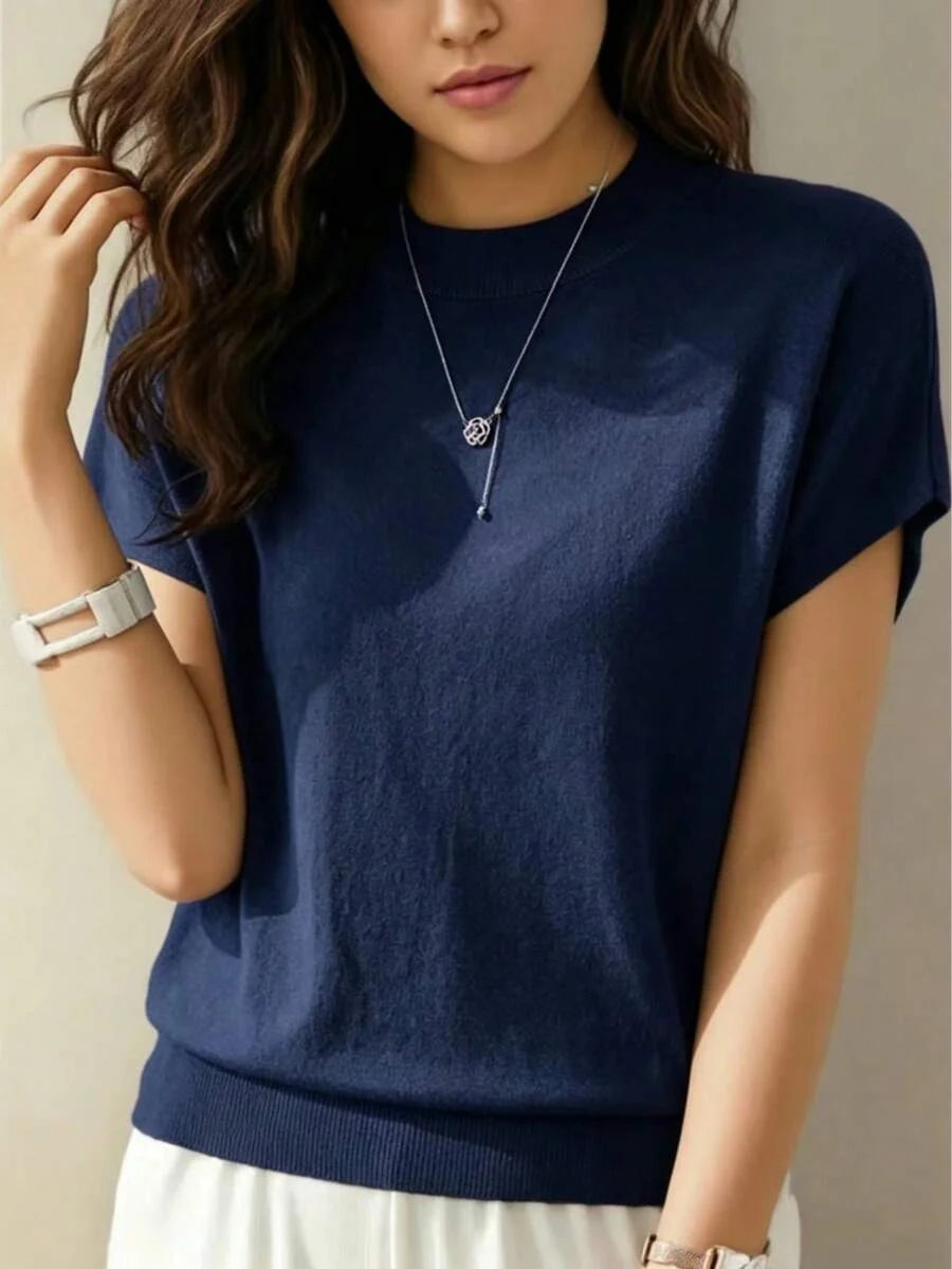 Minimalist Style Soft Touch Fine Knit Top