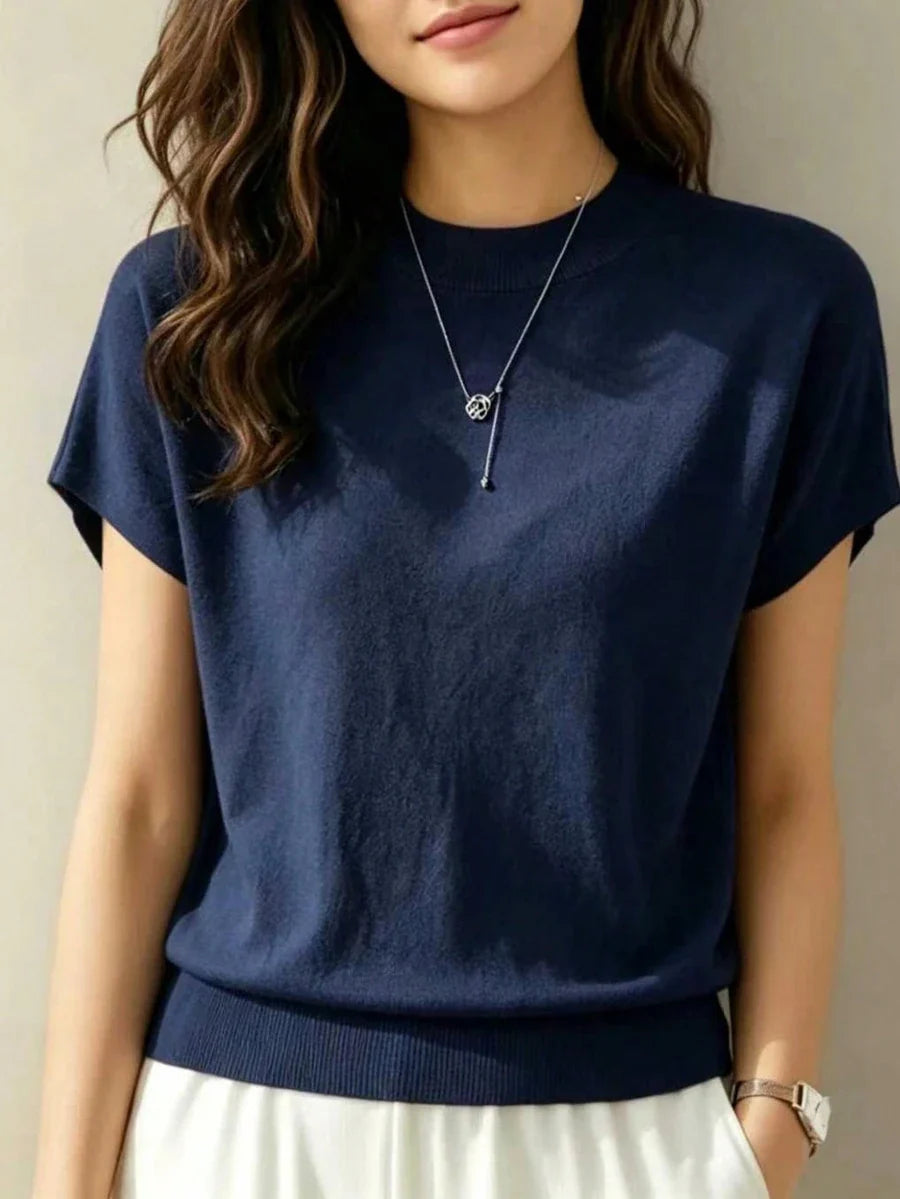 Minimalist Style Soft Touch Fine Knit Top