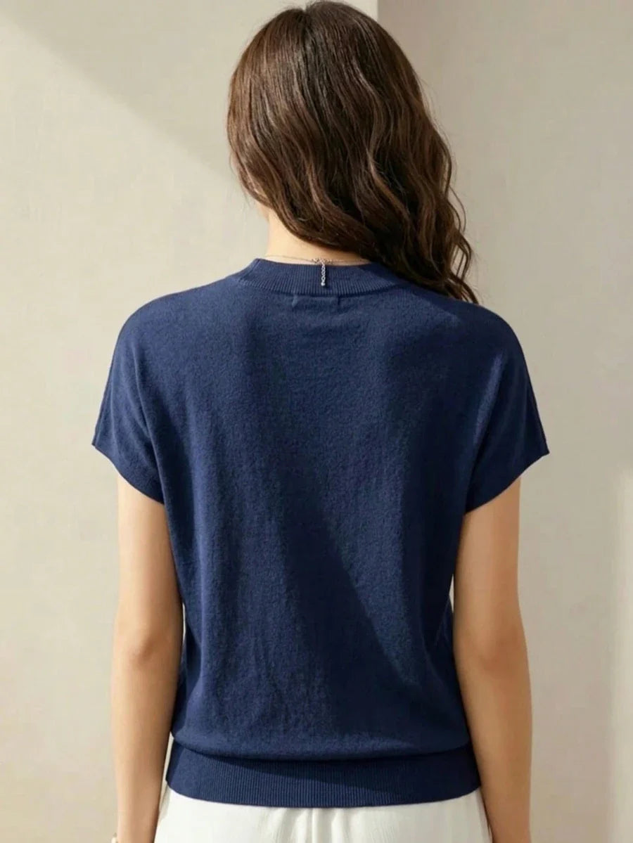 Minimalist Style Soft Touch Fine Knit Top