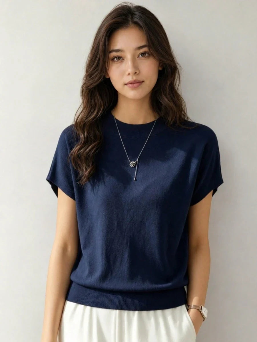 Minimalist Style Soft Touch Fine Knit Top
