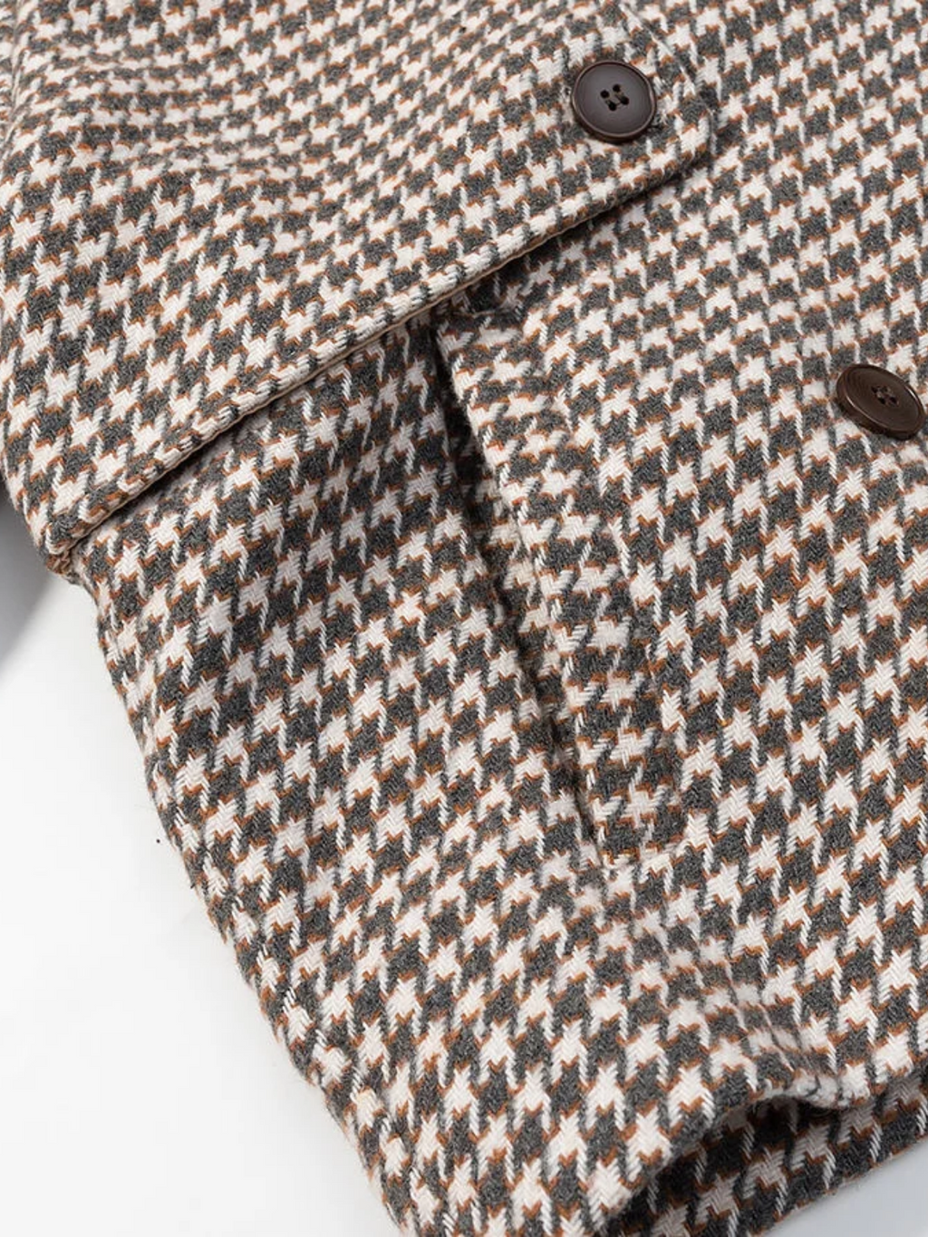 Vivienne Houndstooth Cropped Trench Jacket